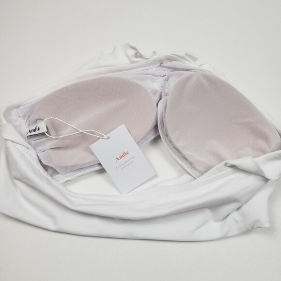 Andie Swim The Camilo Top & The Tropez Bottom White Bikini Set Size XL Beachwear - Picture 14 of 16